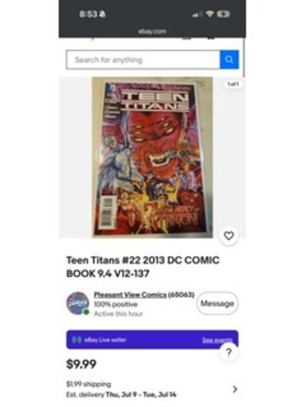 Teen Titans #22 Comic Book 2013 - DC Comics 9.4 V12-137